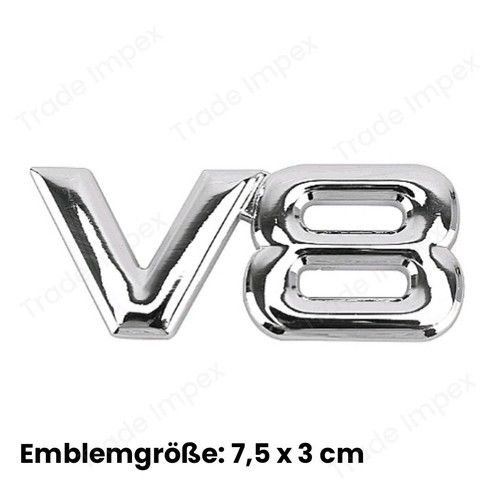 Emblem zeichen chrom - v8,
