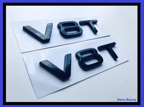 V8t emblem schwarz - 2x,